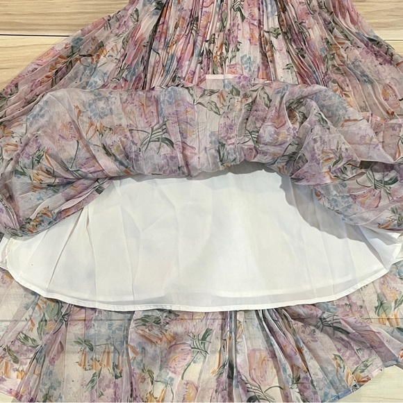 Anthropologie Easel Ruffle Chiffon Floral layered Tie Wrap Dress Size Large. NWT - Picture 4 of 15